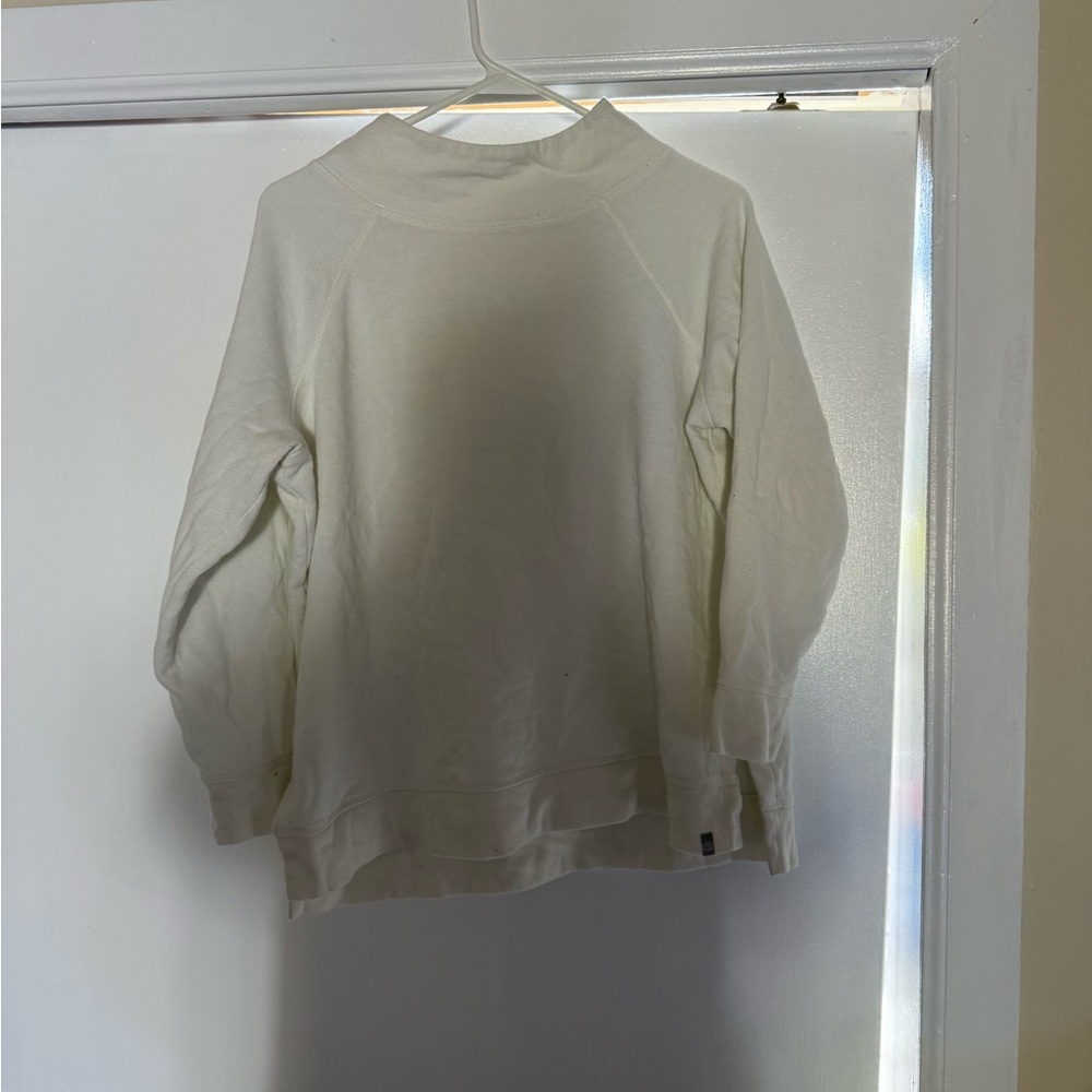 Ivory Mock Neck Sweatshirt